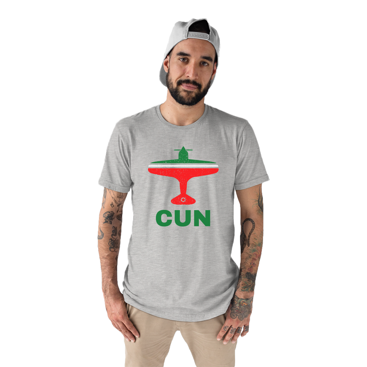 Fly Cancun CUN Airport  Men's T-shirt | Gray