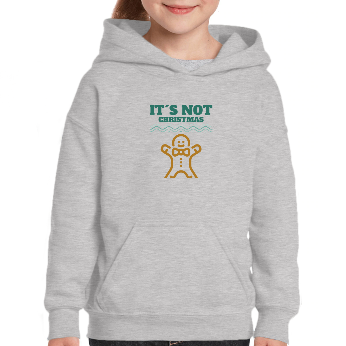 It's Not Christmas Without Cookies Kids Hoodie | Gray