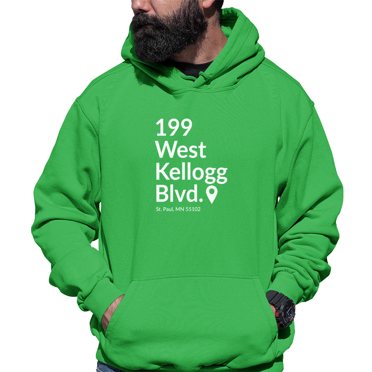 Minnesota Hockey Stadium  Unisex Hoodie | Green