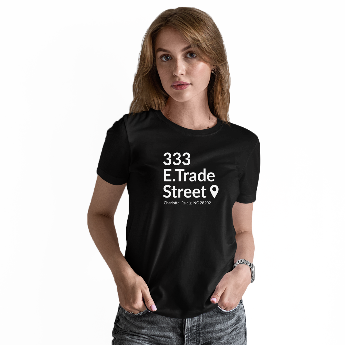 Charlotte Basketball Stadium Women's T-shirt | Black