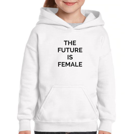 The Future Is Female Kids Hoodie | White
