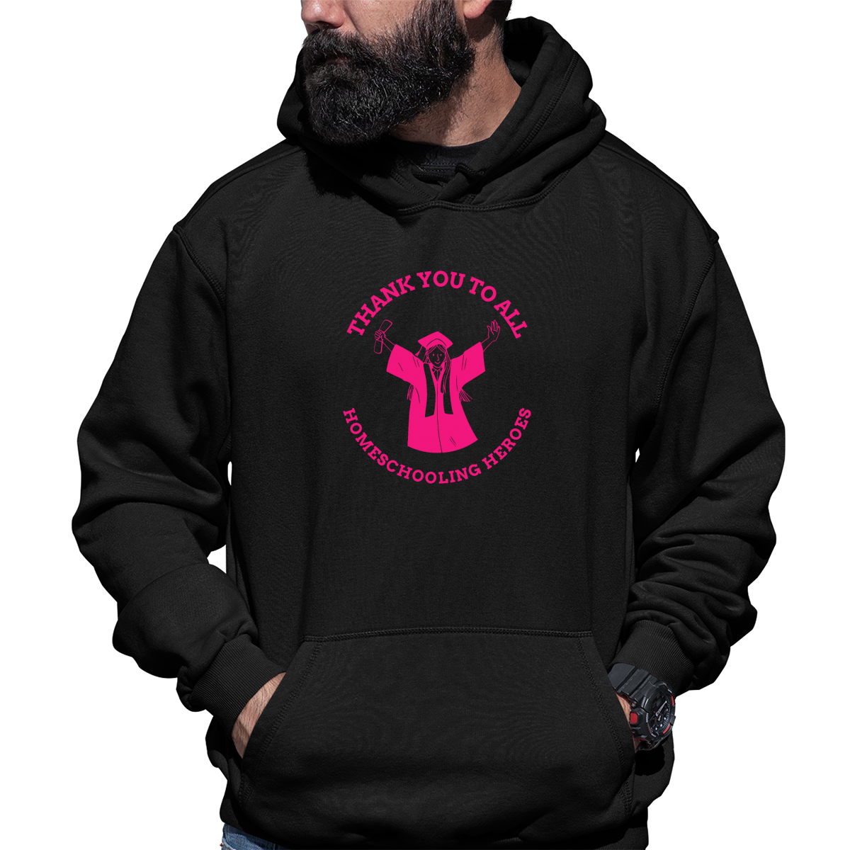 Homeschooling Heroes Unisex Hoodie | Black