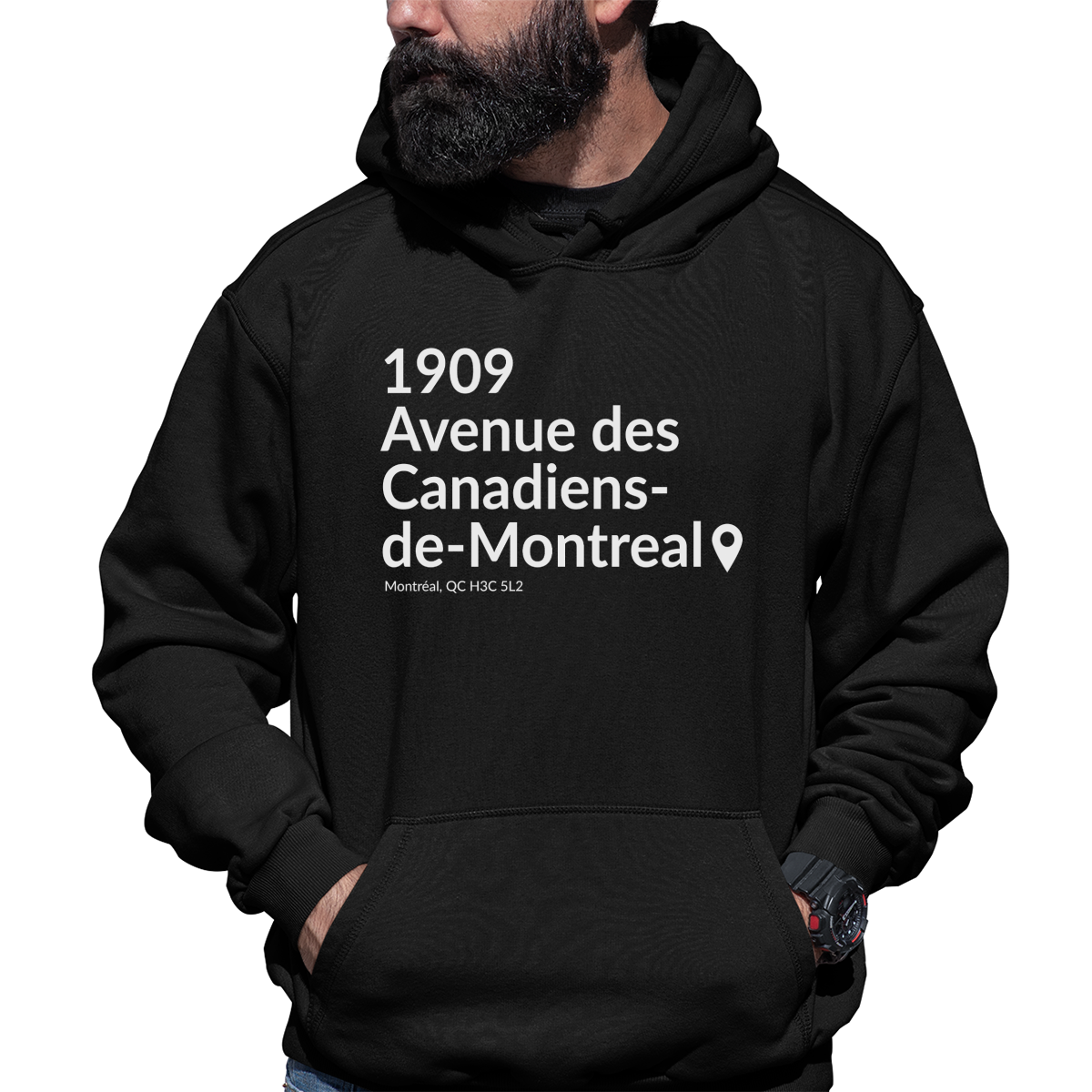 Montreal Hockey Stadium Unisex Hoodie | Black