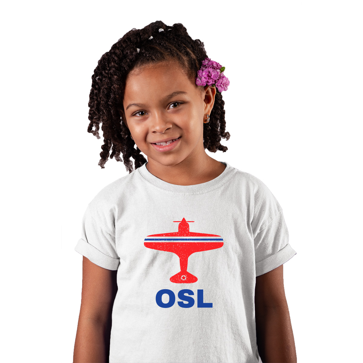 Fly Oslo OSL Airport  Kids T-shirt | White