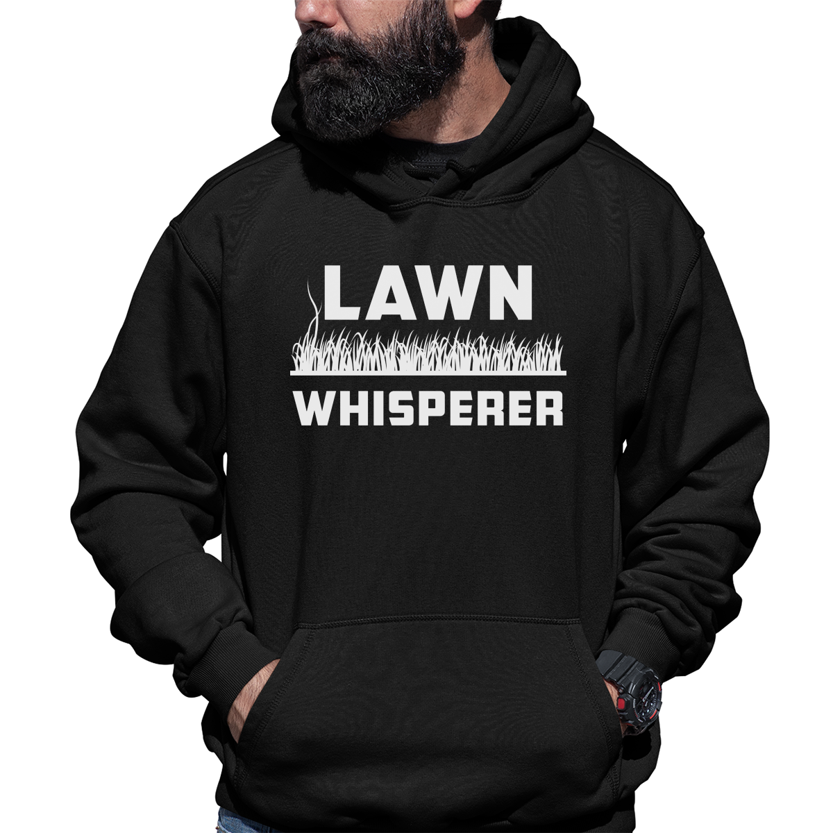 Lawn Whisperer Dad  Unisex Hoodie | Black