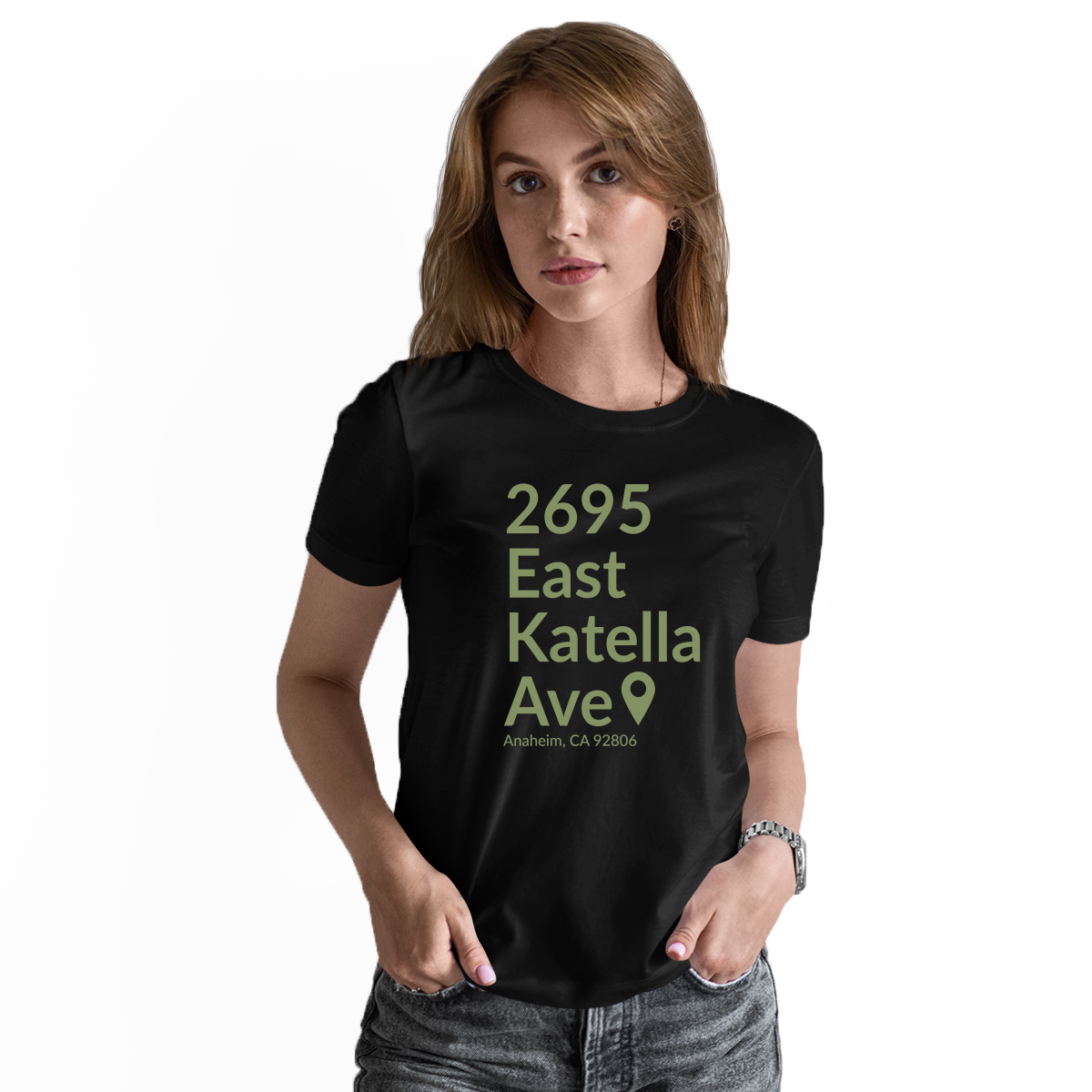 Anaheim Hockey Stadium  Women's T-shirt | Black