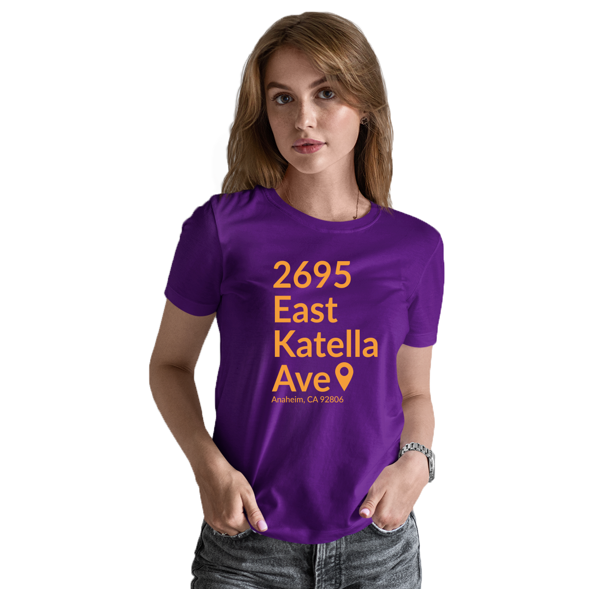 Anaheim Hockey Stadium  Women's T-shirt | Purple