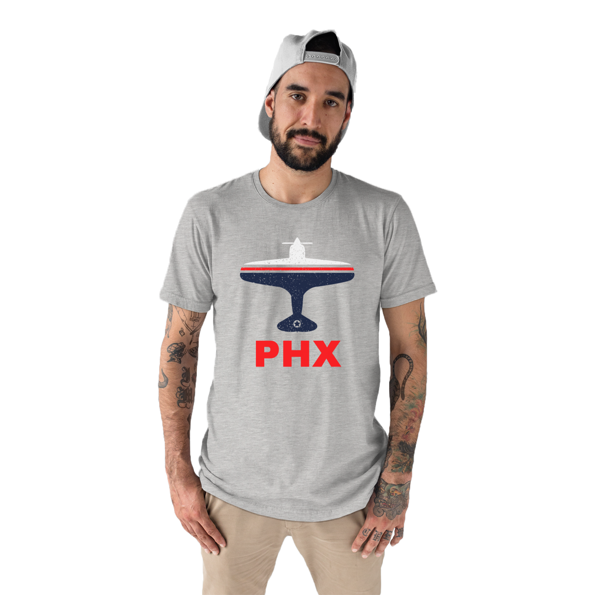 Fly Phoenix PHX Airport  Men's T-shirt | Gray