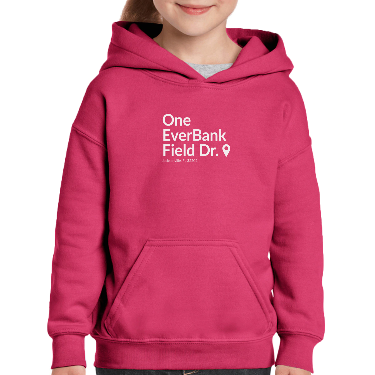 Jacksonville Football Stadium Kids Hoodie | Pink