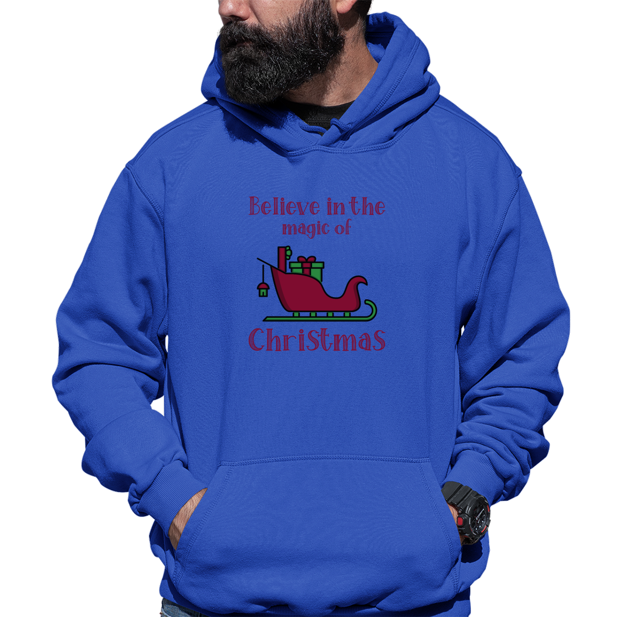 Believe in the Magic of Christmas Unisex Hoodie | Blue