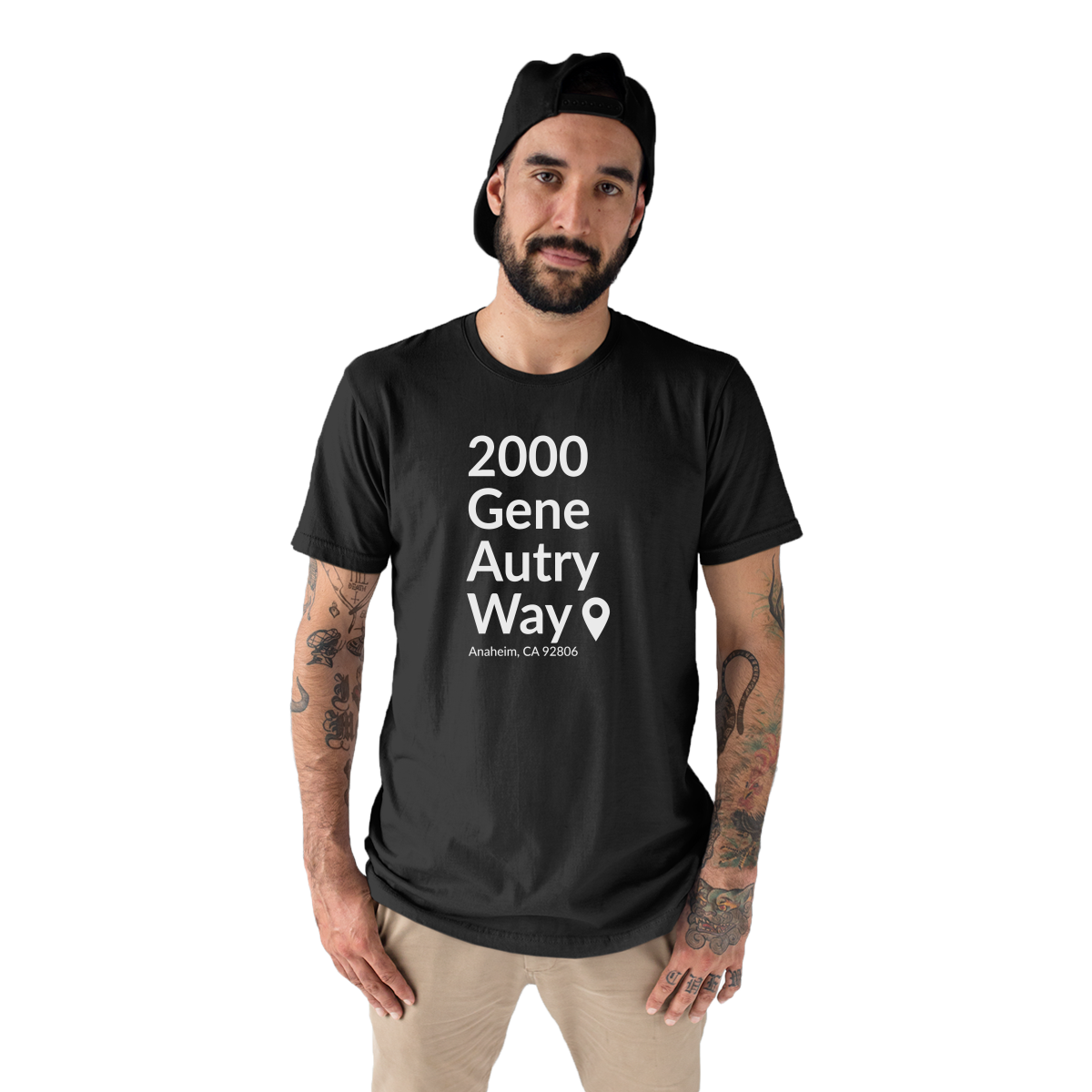 Anaheim Baseball Stadium Men's T-shirt | Black