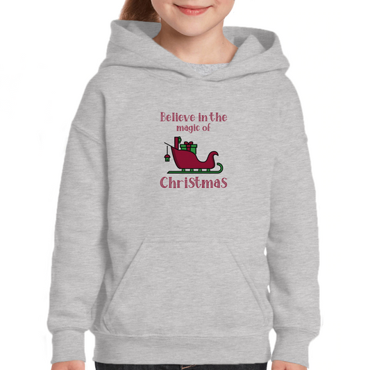Believe in the Magic of Christmas Kids Hoodie | Gray