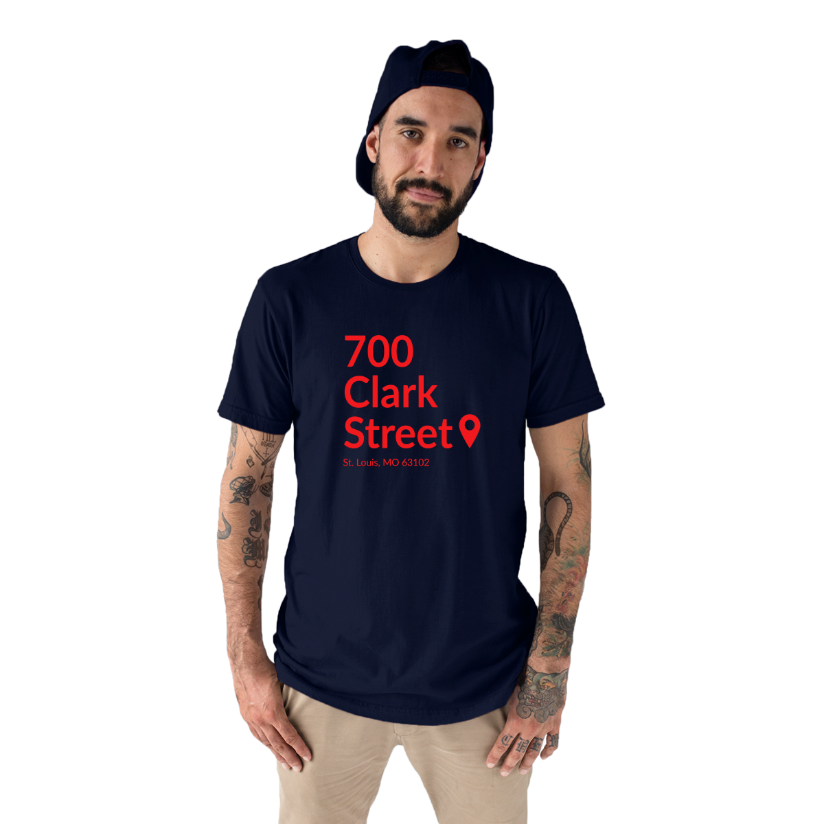 St. Louis Baseball Stadium Men's T-shirt | Navy