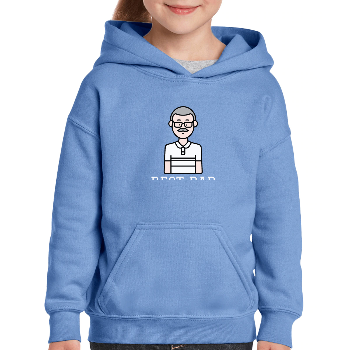 Best dad ever Kids Hoodie | Blue