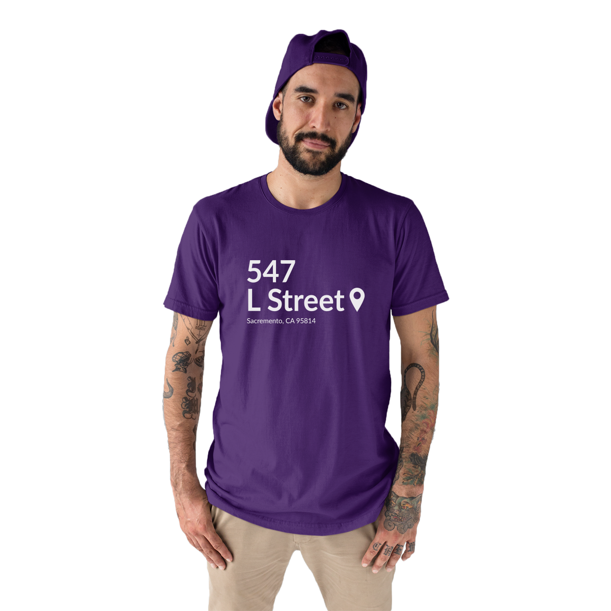 Sacramento Basketball Stadium Men's T-shirt | Purple