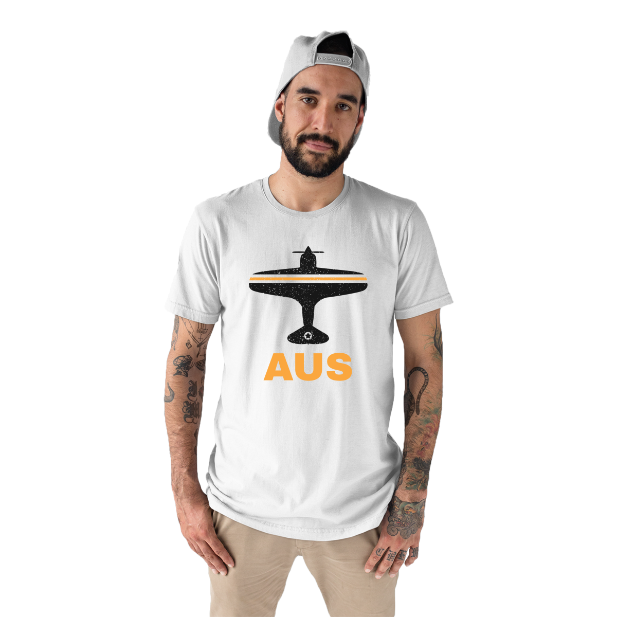 Fly Austin AUS Airport Men's T-shirt | White
