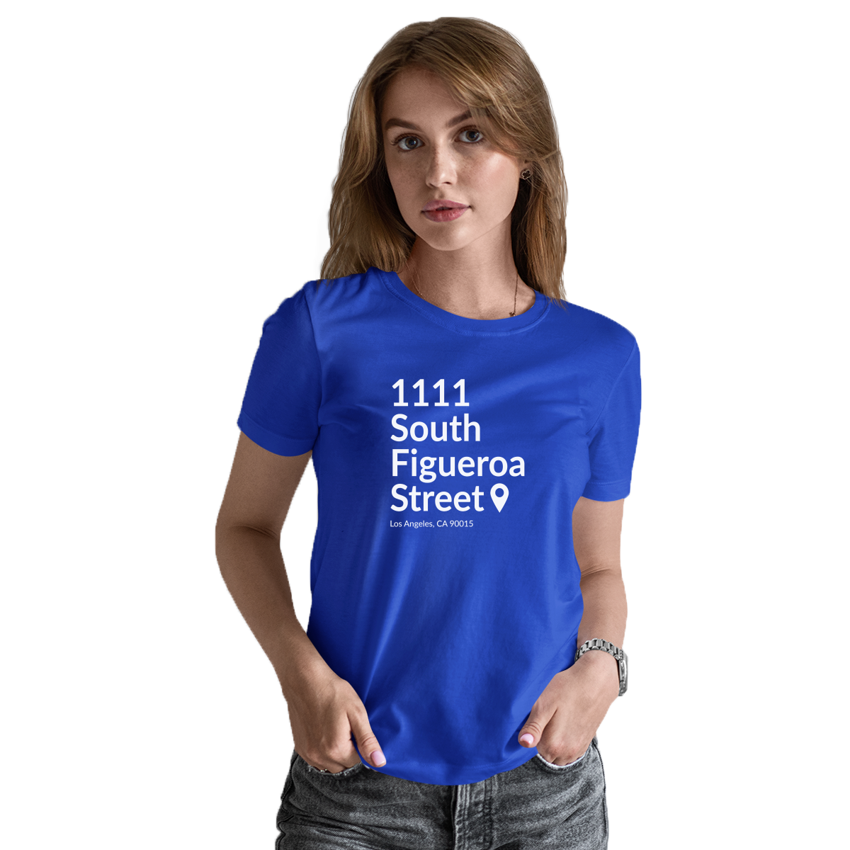 Los Angeles Basketball Stadium Women's T-shirt | Blue