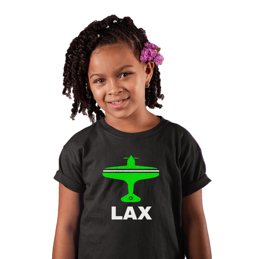 Fly Los  Angeles LAX Airport Kids T-shirt | Black