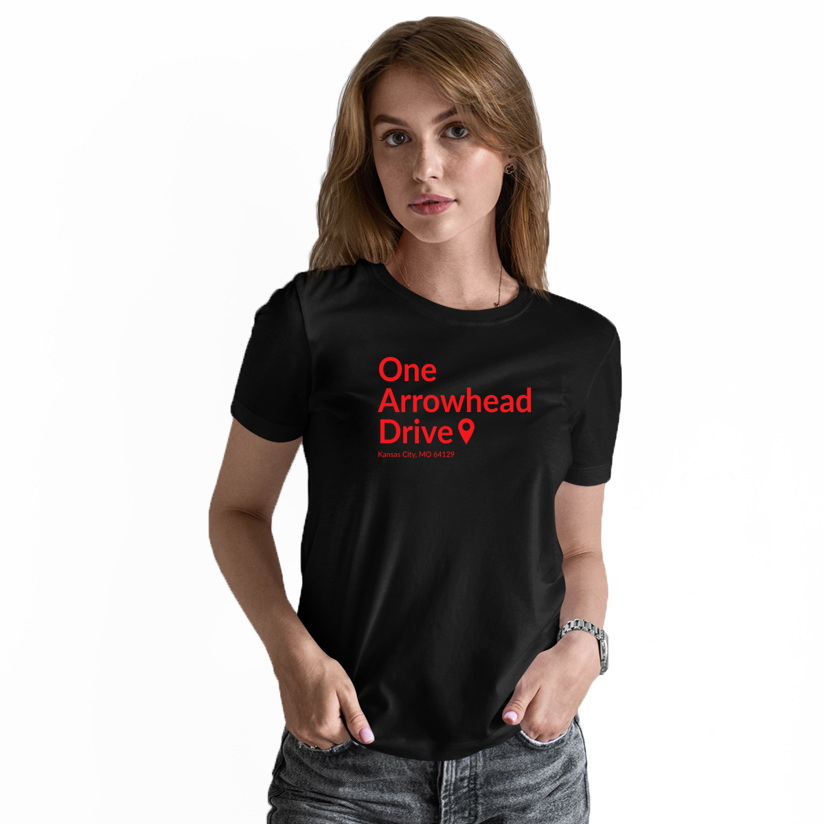 Kansas City Football Stadium Women's T-shirt | Black