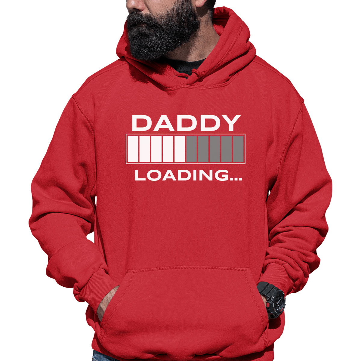 Daddy Loading Unisex Hoodie | Red
