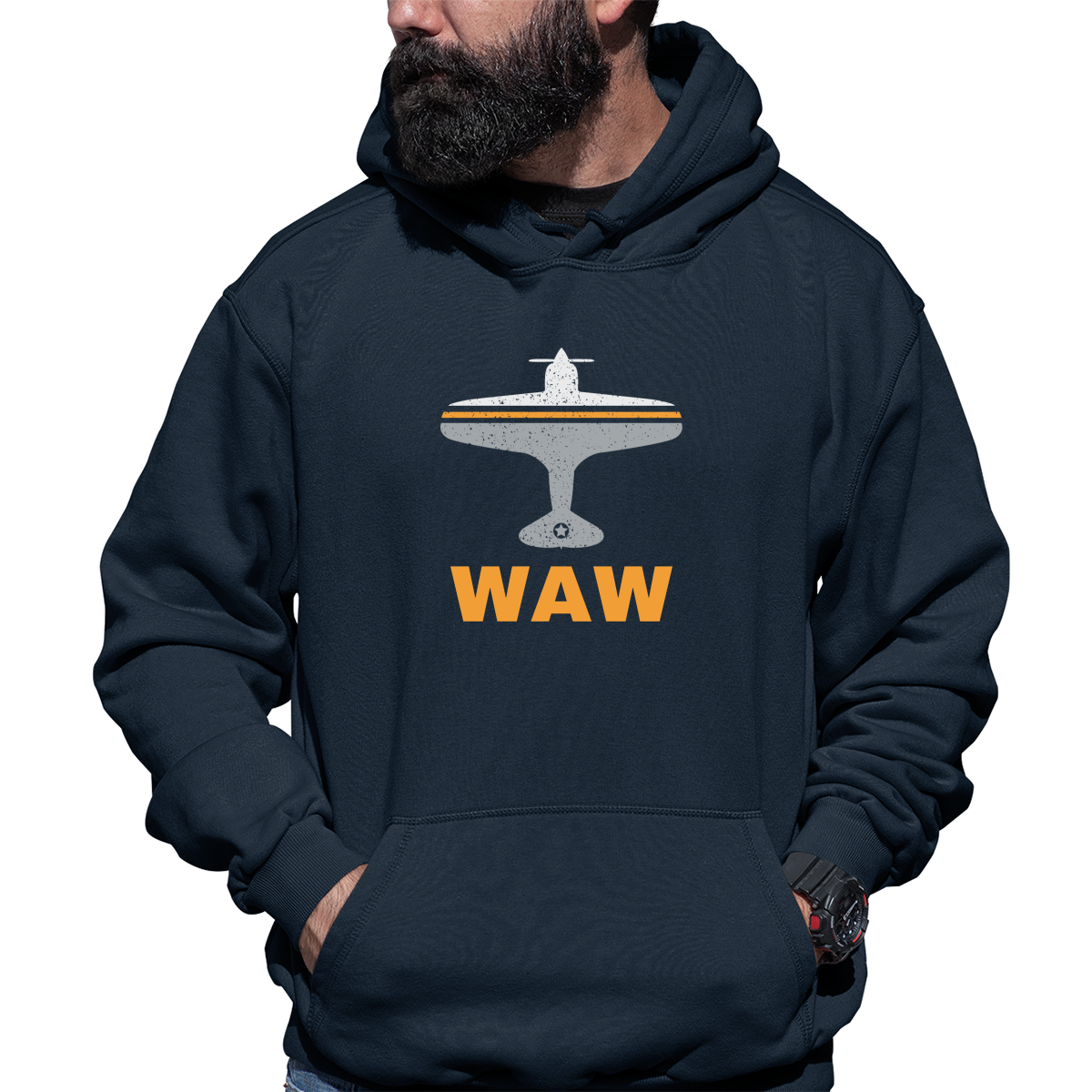 Fly Warsaw WAW Airport Unisex Hoodie | Navy