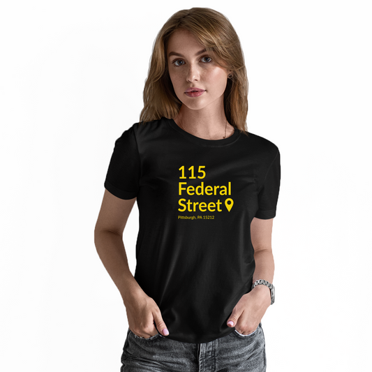 Pittsburgh Baseball Stadium Women's T-shirt | Black