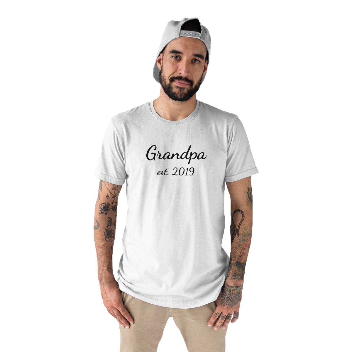 Grandpa Est Shirt 2019 Men's T-shirt | White