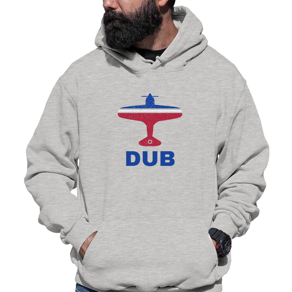 Fly Dublin DUB Airport  Unisex Hoodie | Gray