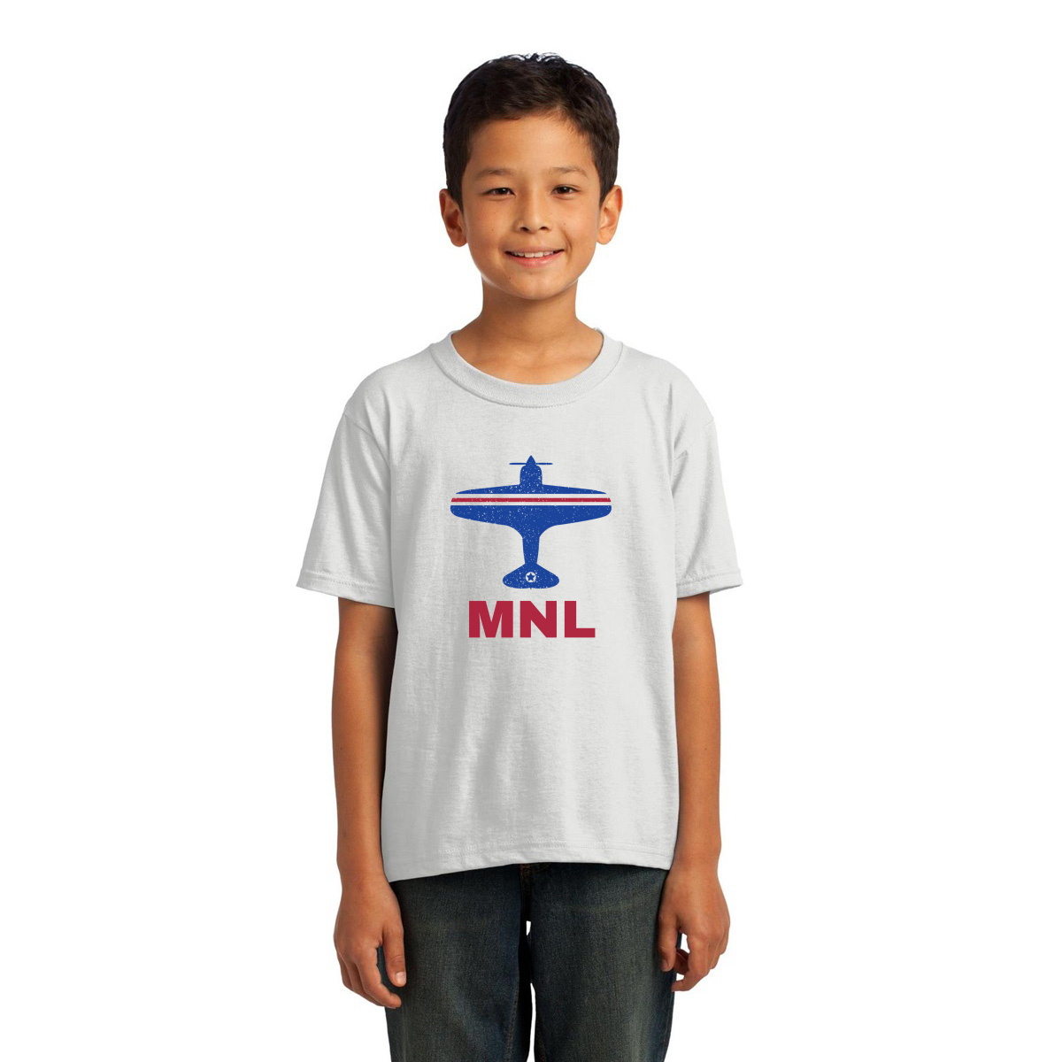 Fly Manila MNL Airport Kids T-shirt | White