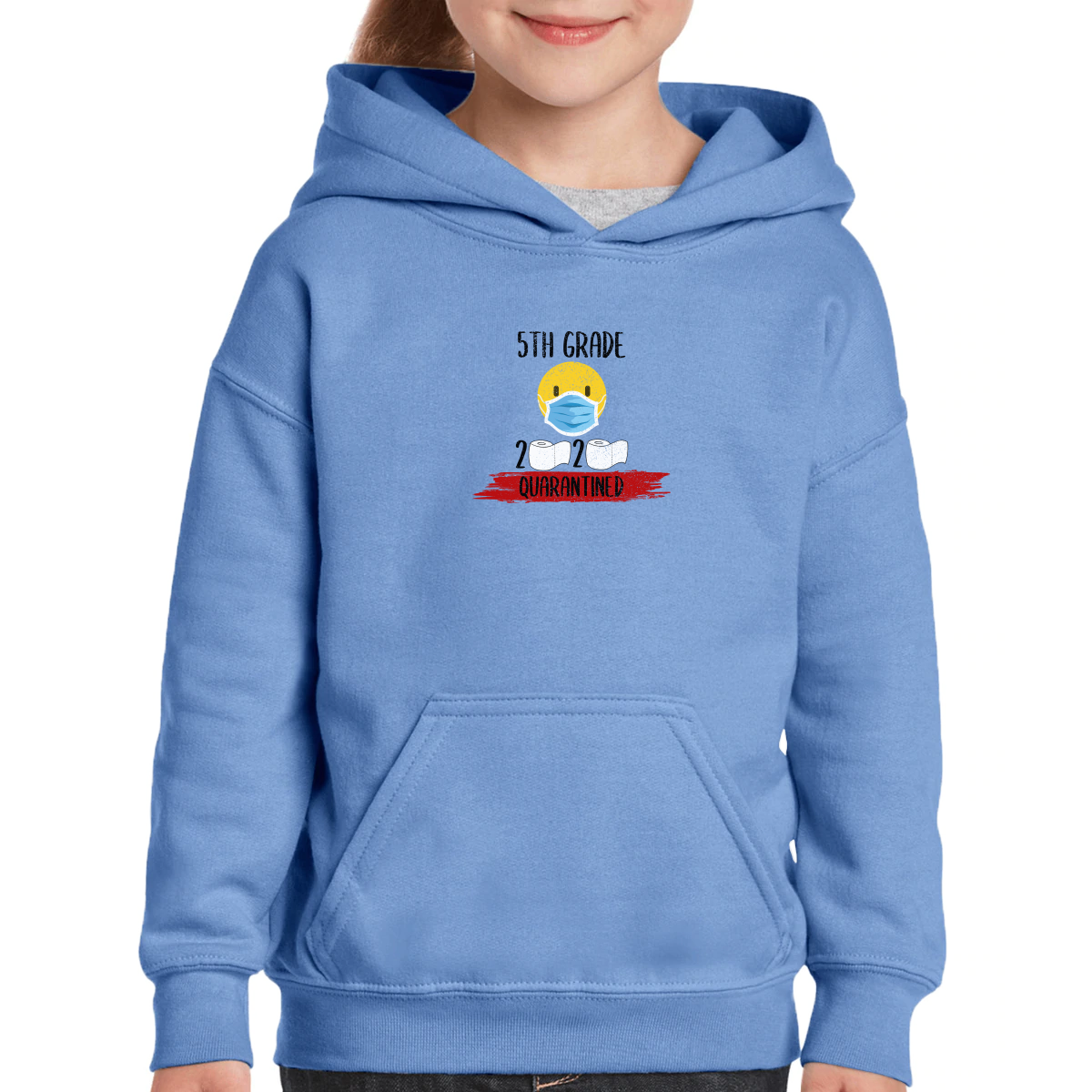 2nd Grader Quarantined Kids Hoodie | Blue