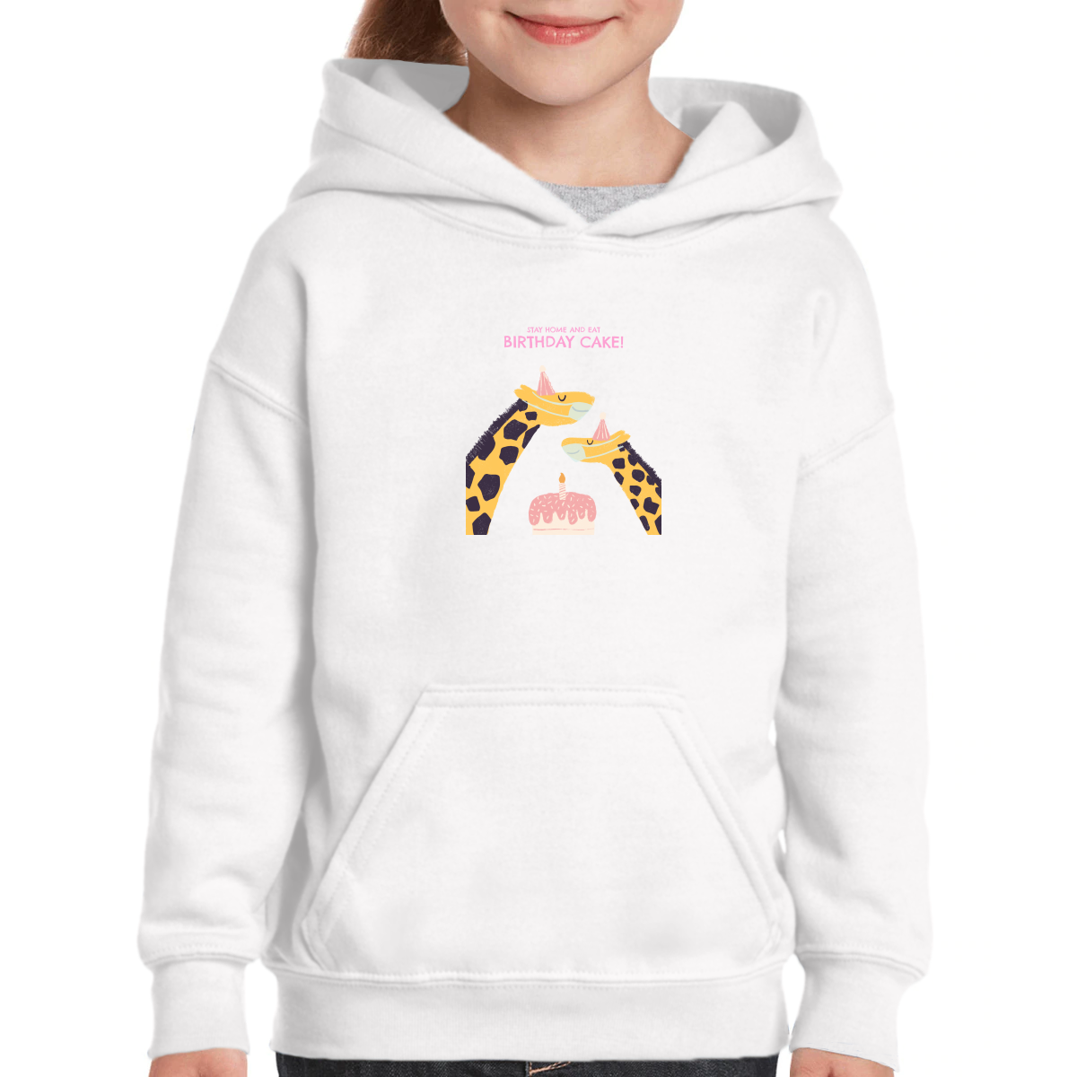 Birthday Cake  Kids Hoodie | White