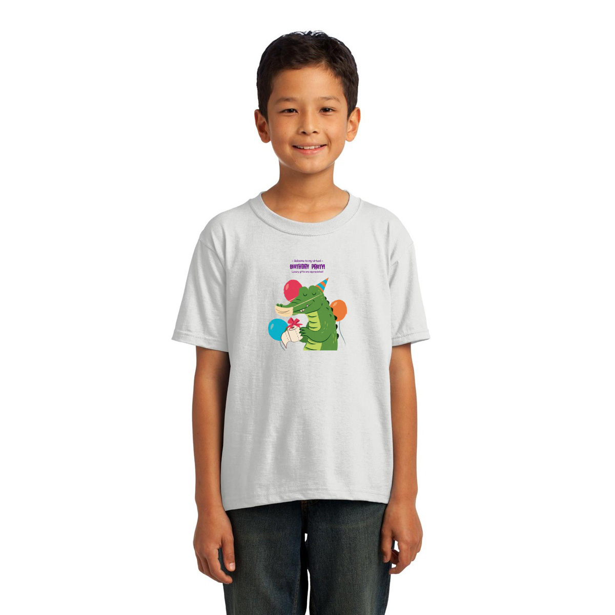 Welcome to My Virtual Birthday Party Toddler T-shirt | White