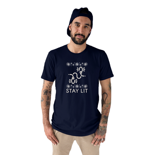 Stay Lit Men's T-shirt | Navy