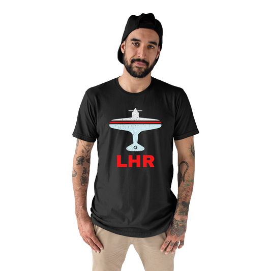 Fly London LHR Airport Men's T-shirt | Black