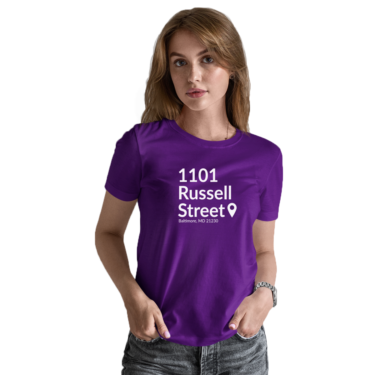 Baltimore Football Stadium Women's T-shirt | Purple