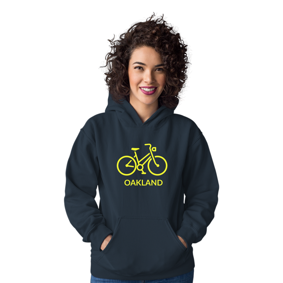 Bike Oakland Represent Unisex Hoodie | Navy