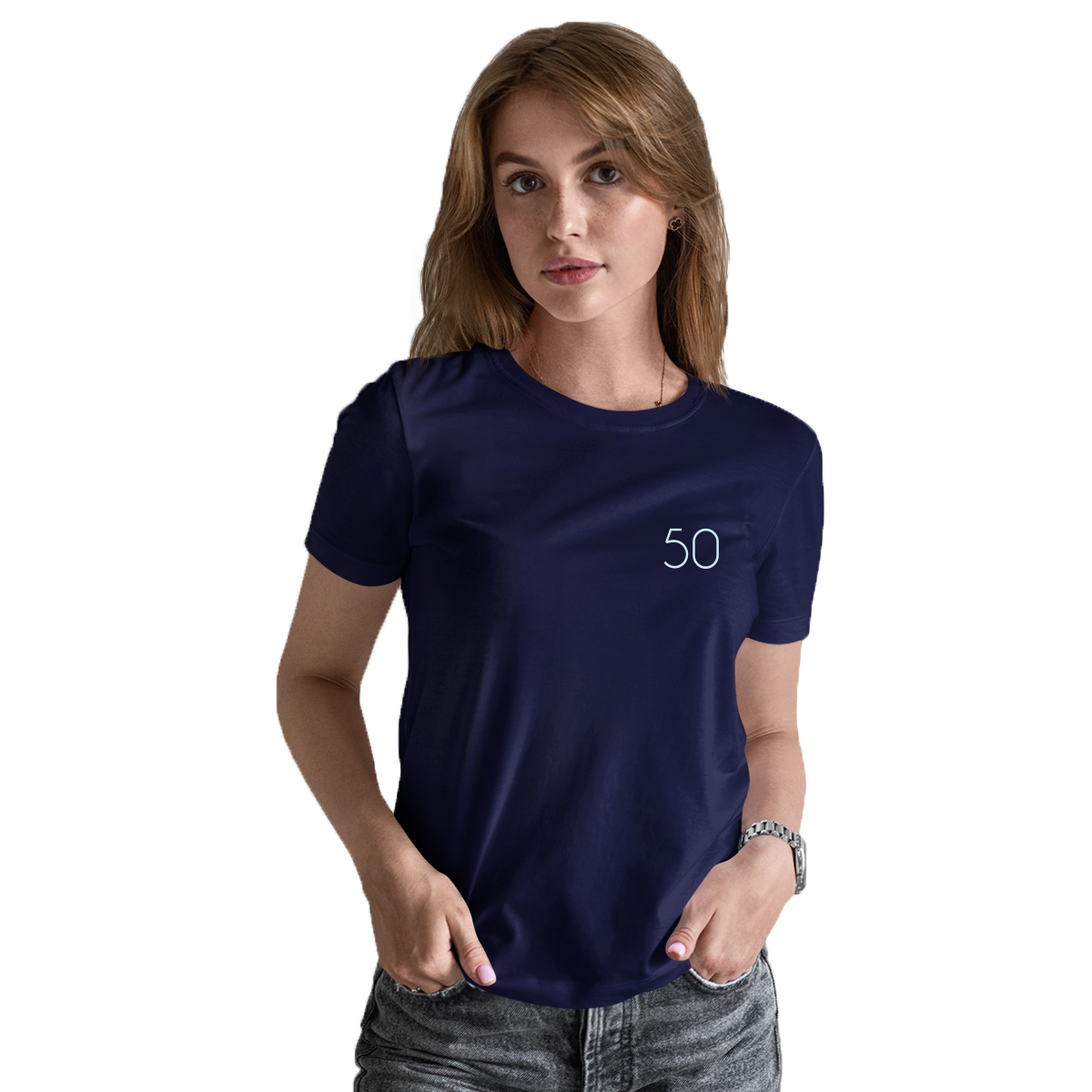 Simple 50 Women's T-shirt | Navy