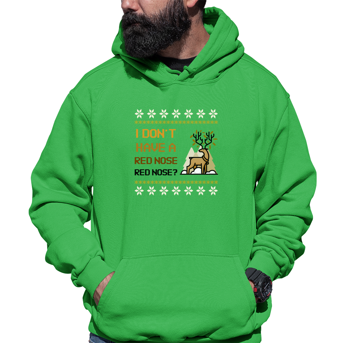 2021 Ugly Sweater Christmas Party Unisex Hoodie | Green