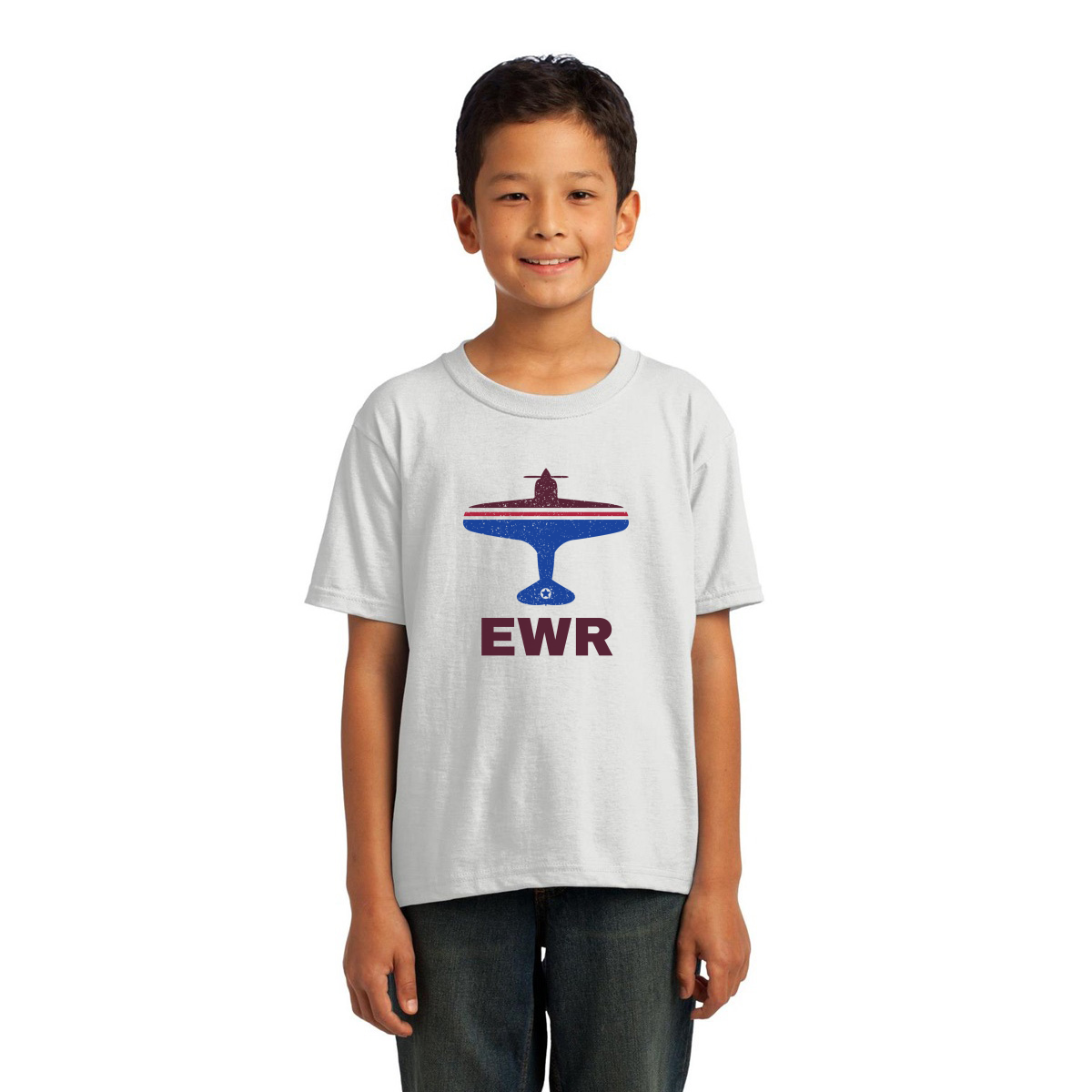 Fly Newark EWR Airport  Kids T-shirt | White
