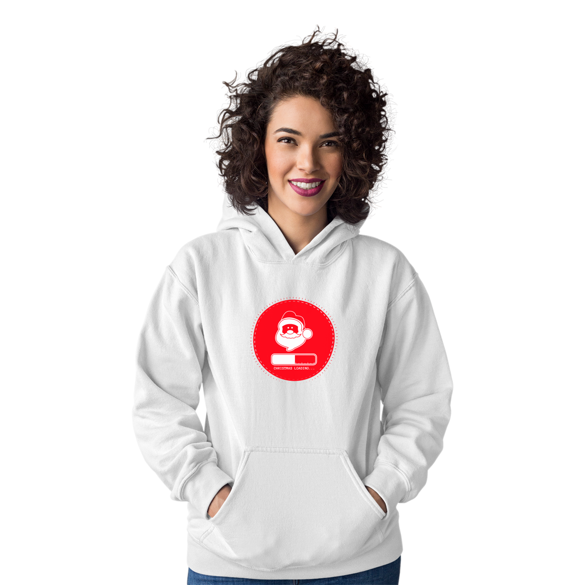 Christmas Loading Unisex Hoodie | White