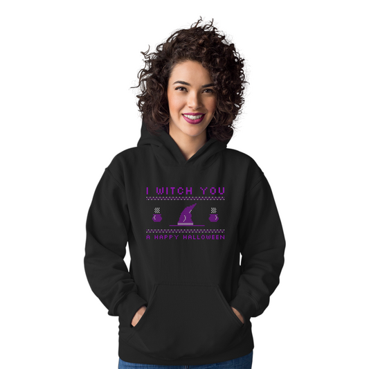I Witch You a Happy Halloween Unisex Hoodie | Black