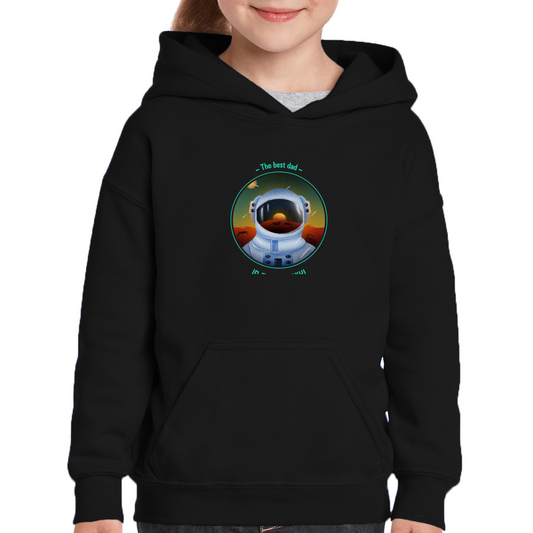 The best dad in the galaxy Kids Hoodie | Black