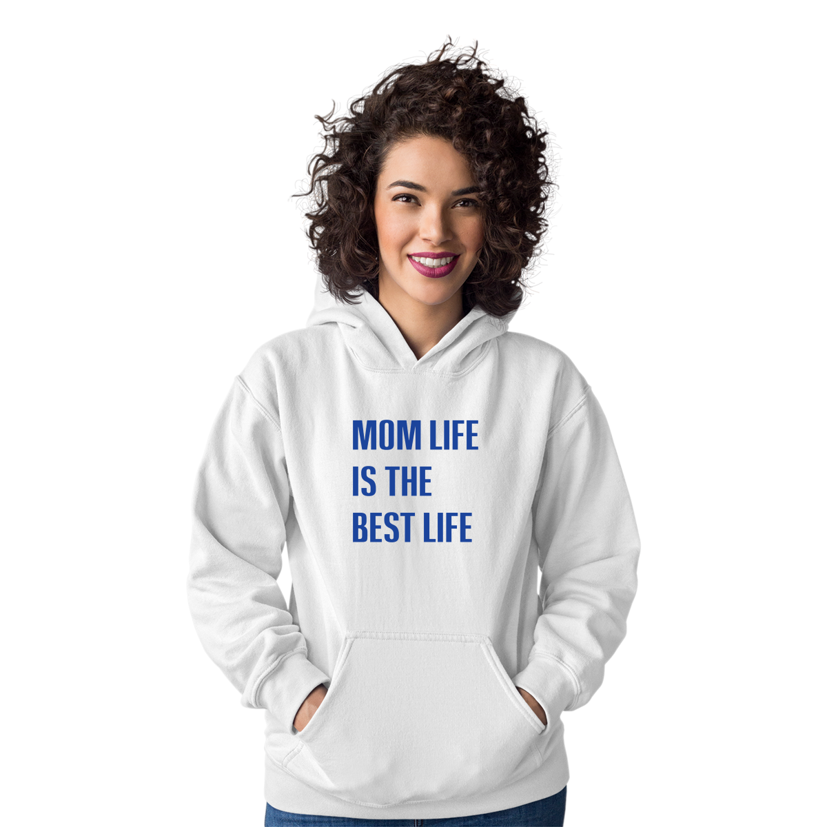 Mom Life is The Best Life Unisex Hoodie | White