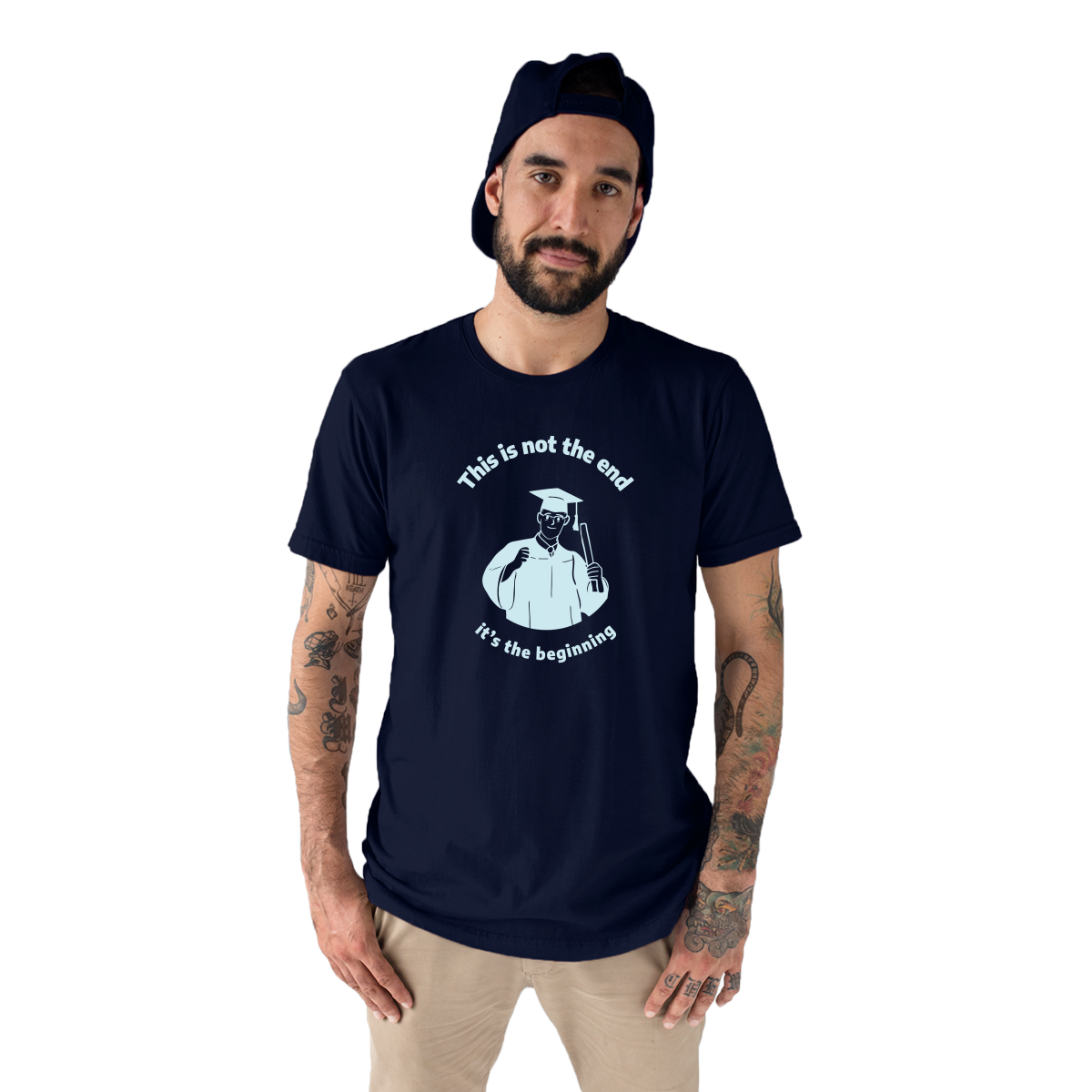This Is Not The End It's The Beginning Men's T-shirt | Navy