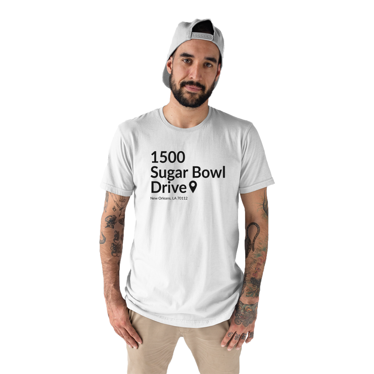 New Orleans Football Stadium Men's T-shirt | White