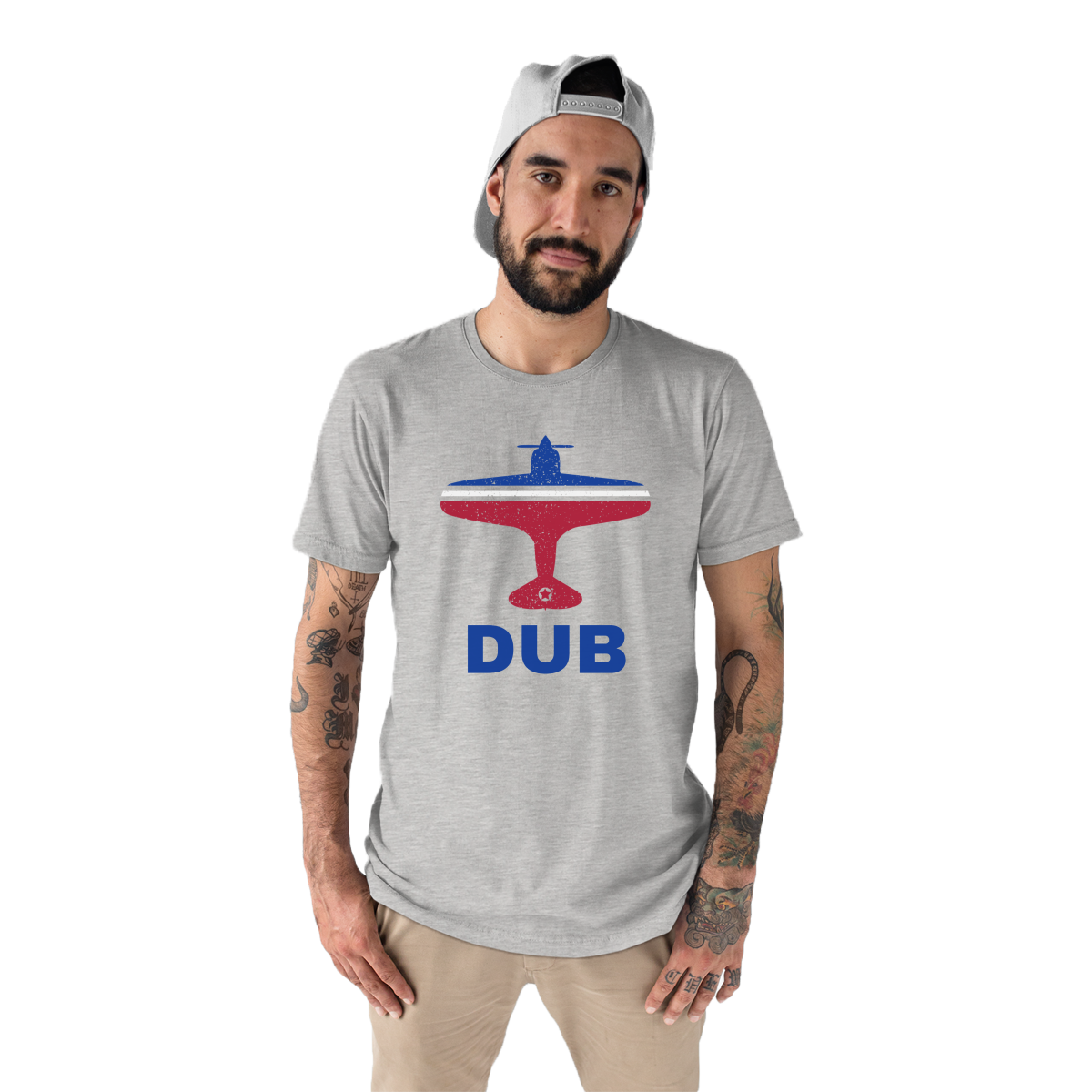 Fly Dublin DUB Airport  Men's T-shirt | Gray
