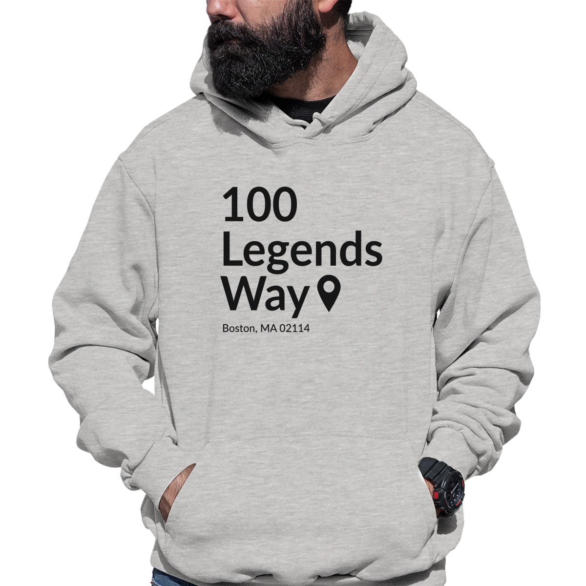 Boston Basketball Stadium  Unisex Hoodie | Gray