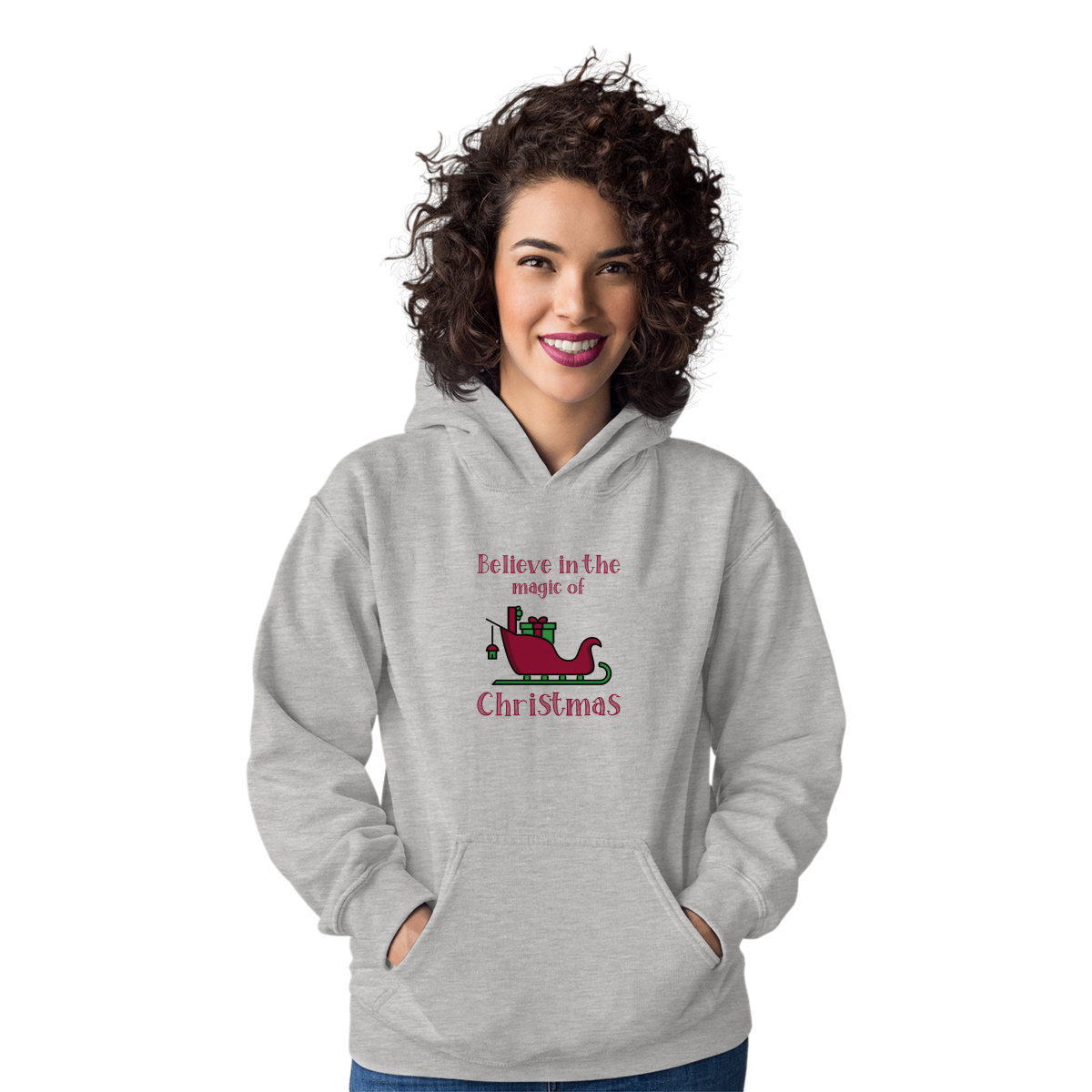 Believe in the Magic of Christmas Unisex Hoodie | Gray