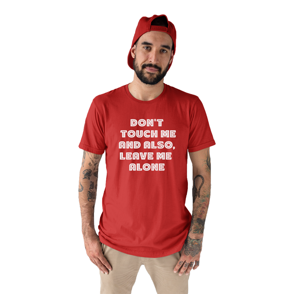 Don't Touch Me Men's T-shirt | Red