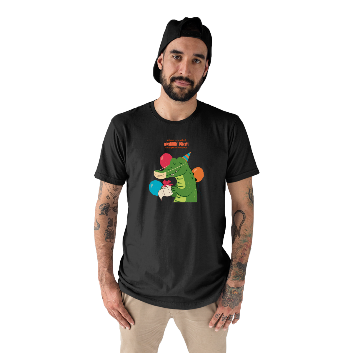 Welcome to My Virtual Birthday Party Men's T-shirt | Black